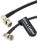 12G BNC Coaxial Cable HD SDI BNC Male To Male L Shaped For 4K Video Camera 1M Black