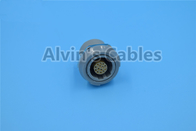 Durable Circular Plastic Plug Connector 2-14 Contacts Multipole Type