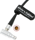 Power Cable for Tilta Nucleus-M Motor Right Angle 7 Pin Male to D-tap Coiled Cable for V-Mount Battery Plate
