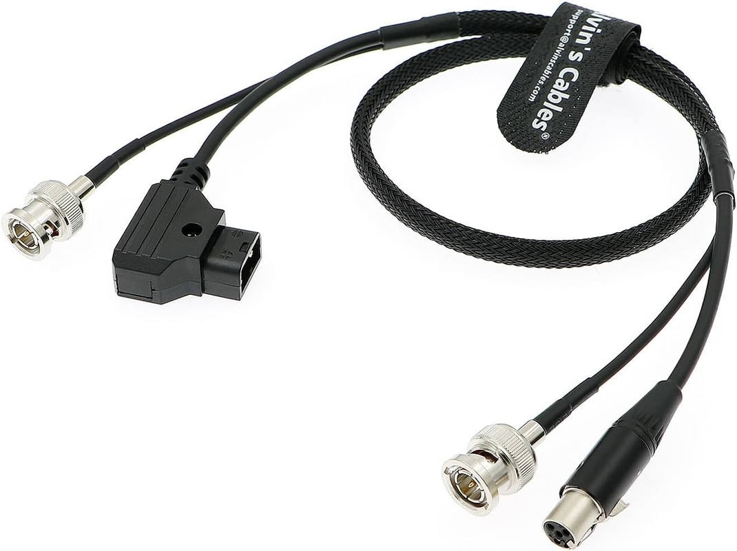 TV Logic Monitor Combination Power Cable Mini 4 pin XLR to D-Tap & BNC to BNC 75 Ohm SDI Video Coaxial Cable