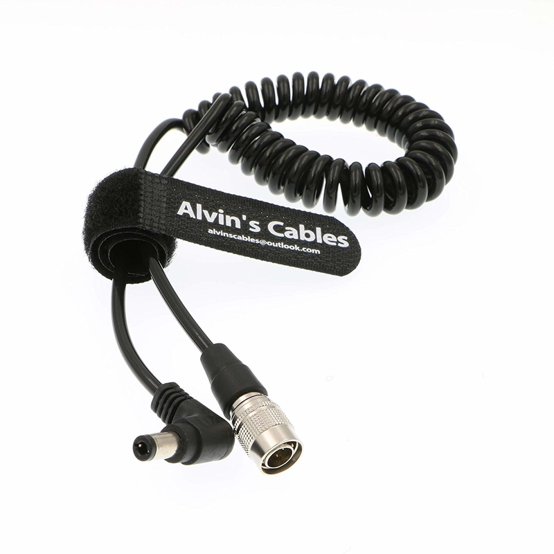 Alvin's Cables Hirose 4 Pin Male to Right Angle DC Jack for Blackmagic Sound Devices 633/644/688 Zoom F8